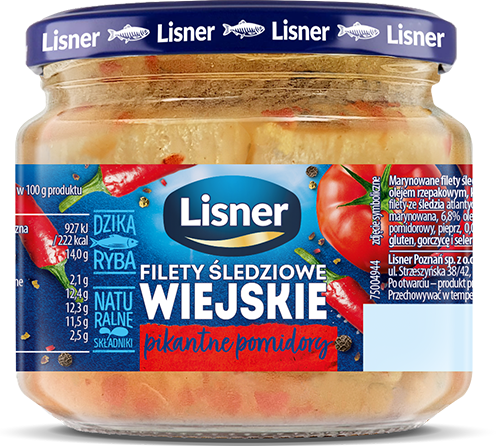 LISNER Filety śledziowe wiejskie pikantne pomidory