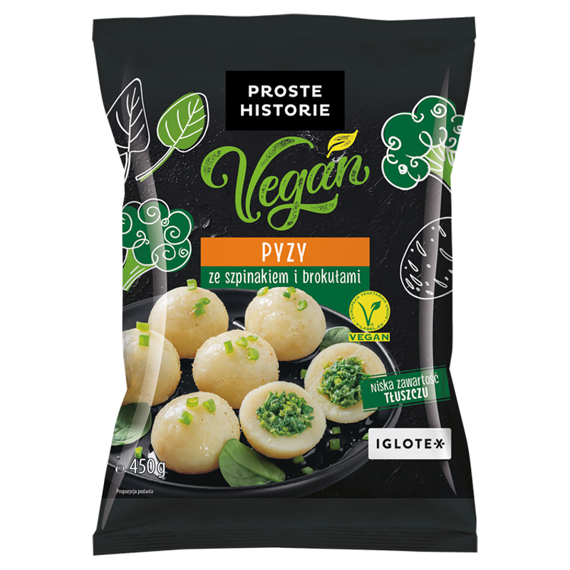 PROSTE HISTORIE Vegan pyzy ze szpinakiem i brokułami