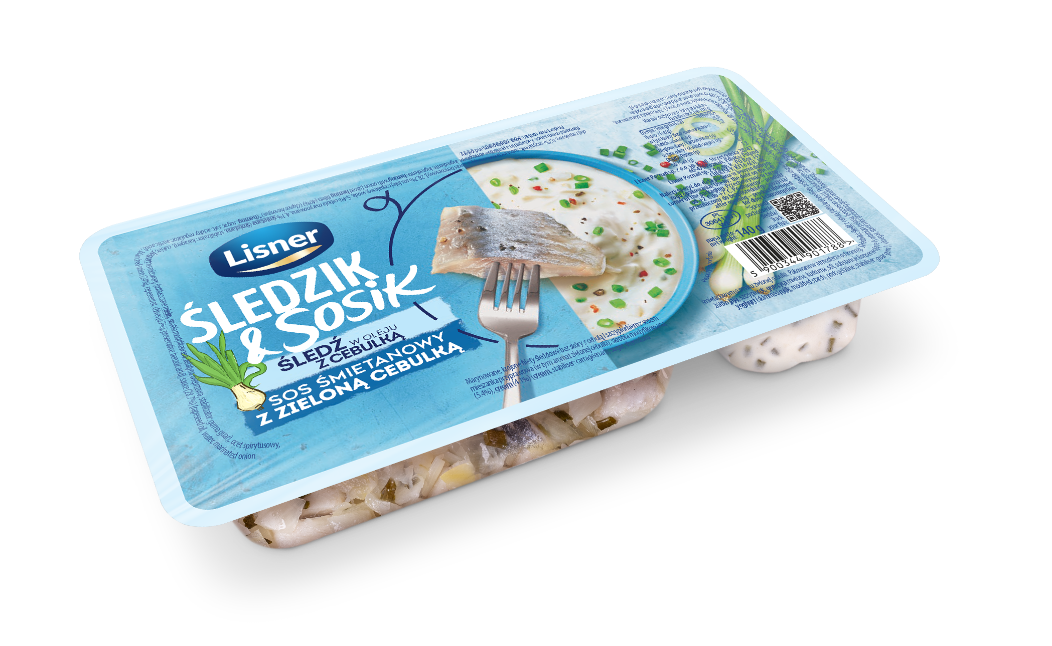 LISNER Śledzik & Sosik Śledź w oleju z cebulką i sos śmietanowy z zieloną cebulką frisco.pl