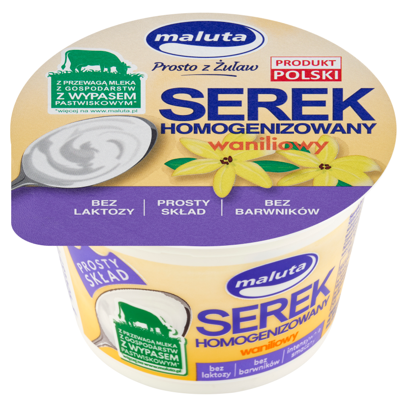 MALUTA Serek homogenizowany waniliowy (bez laktozy) frisco.pl