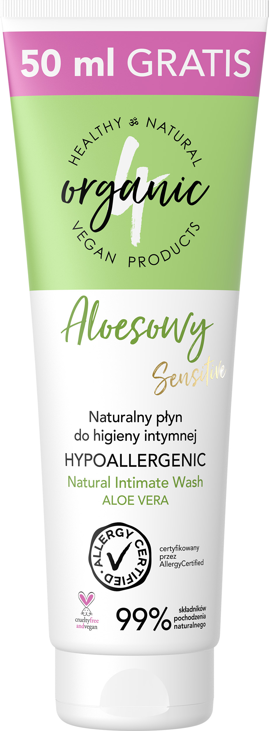 4organic Naturalny płyn do higieny intymnej Aloesowy
