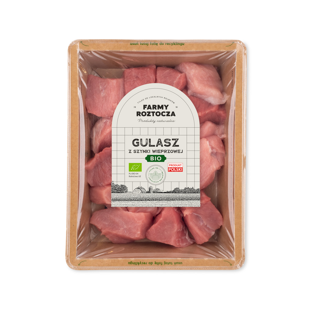 FARMY ROZTOCZA Gulasz z szynki wieprzowej BIO
