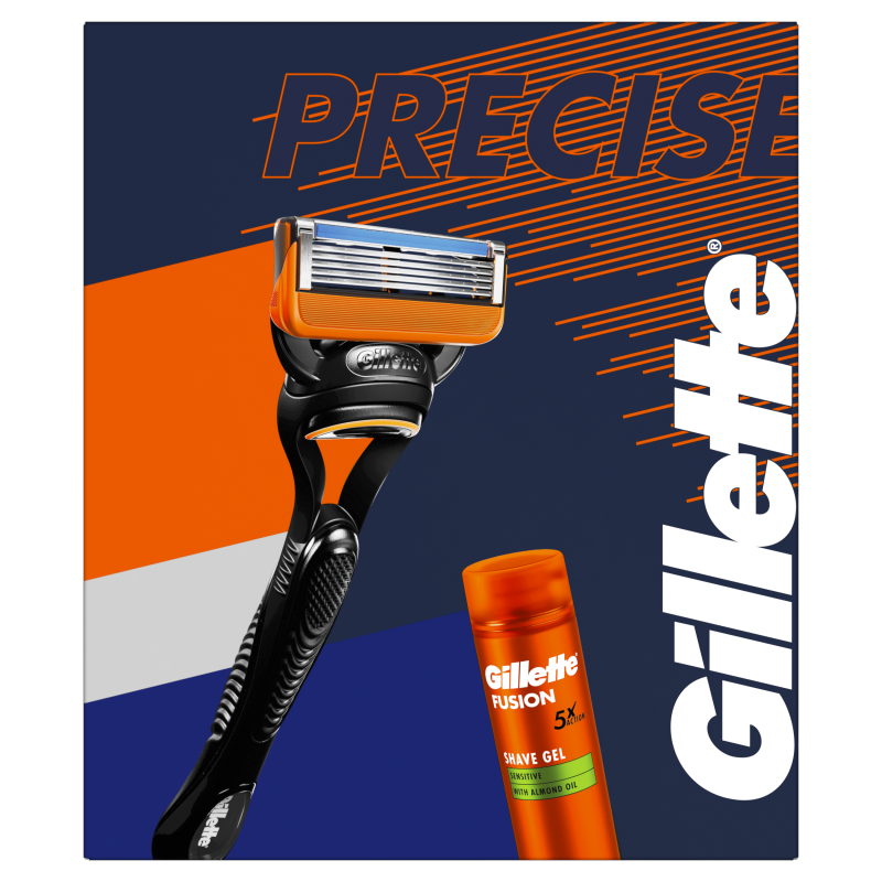 GILLETTE Zestaw: maszynka Fusion + żel Fusion