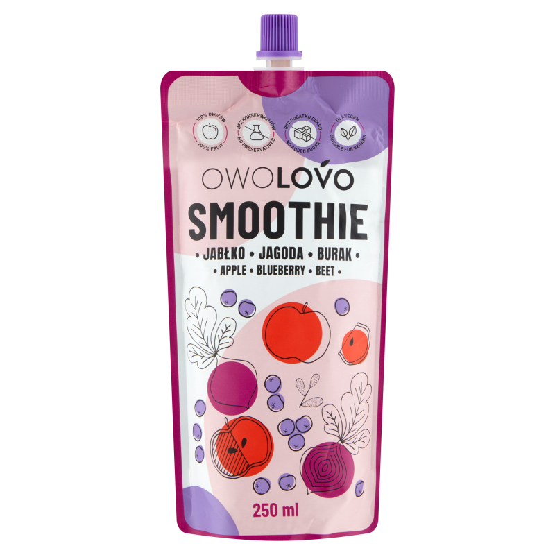 OWOLOVO Smoothie Jabłko Jagoda Burak