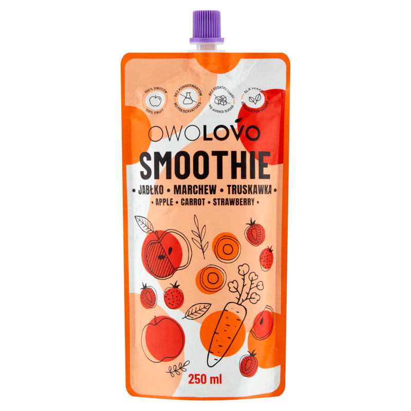 OWOLOVO Smoothie Jabłko Marchewka Truskawka frisco.pl
