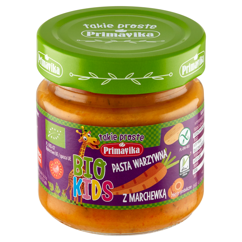 PRIMAVIKA Bio Kids Pasta warzywna z marchewką bezglutenowa