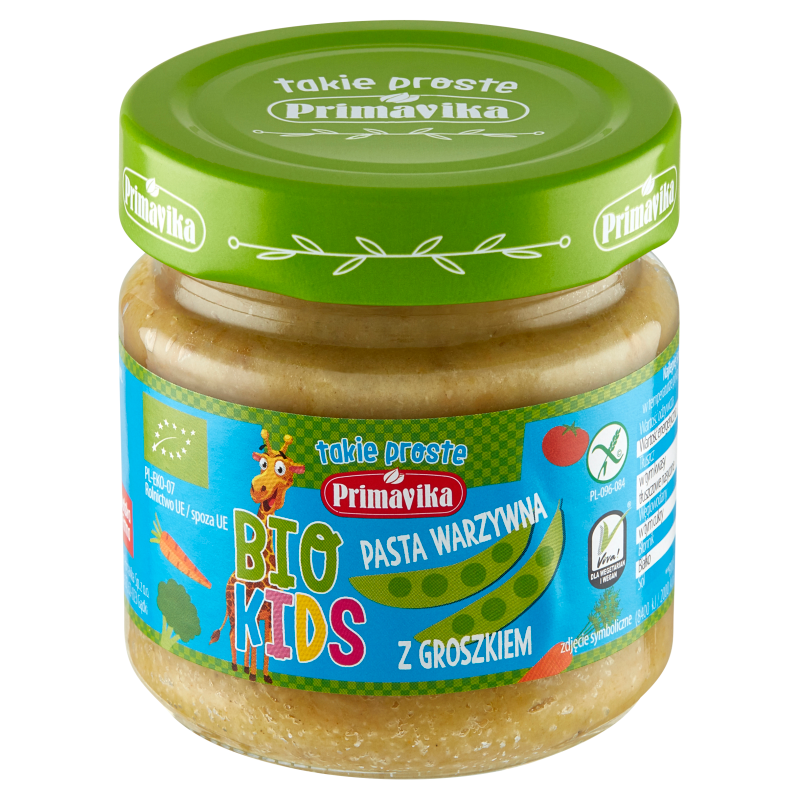 PRIMAVIKA Bio Kids Pasta warzywna z groszkiem bezglutenowa