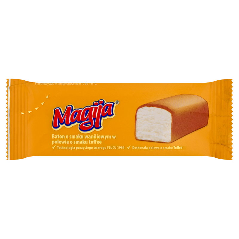 MAGIJA Batonik z masy twarogowej o smaku waniliowym w polewie toffee frisco.pl