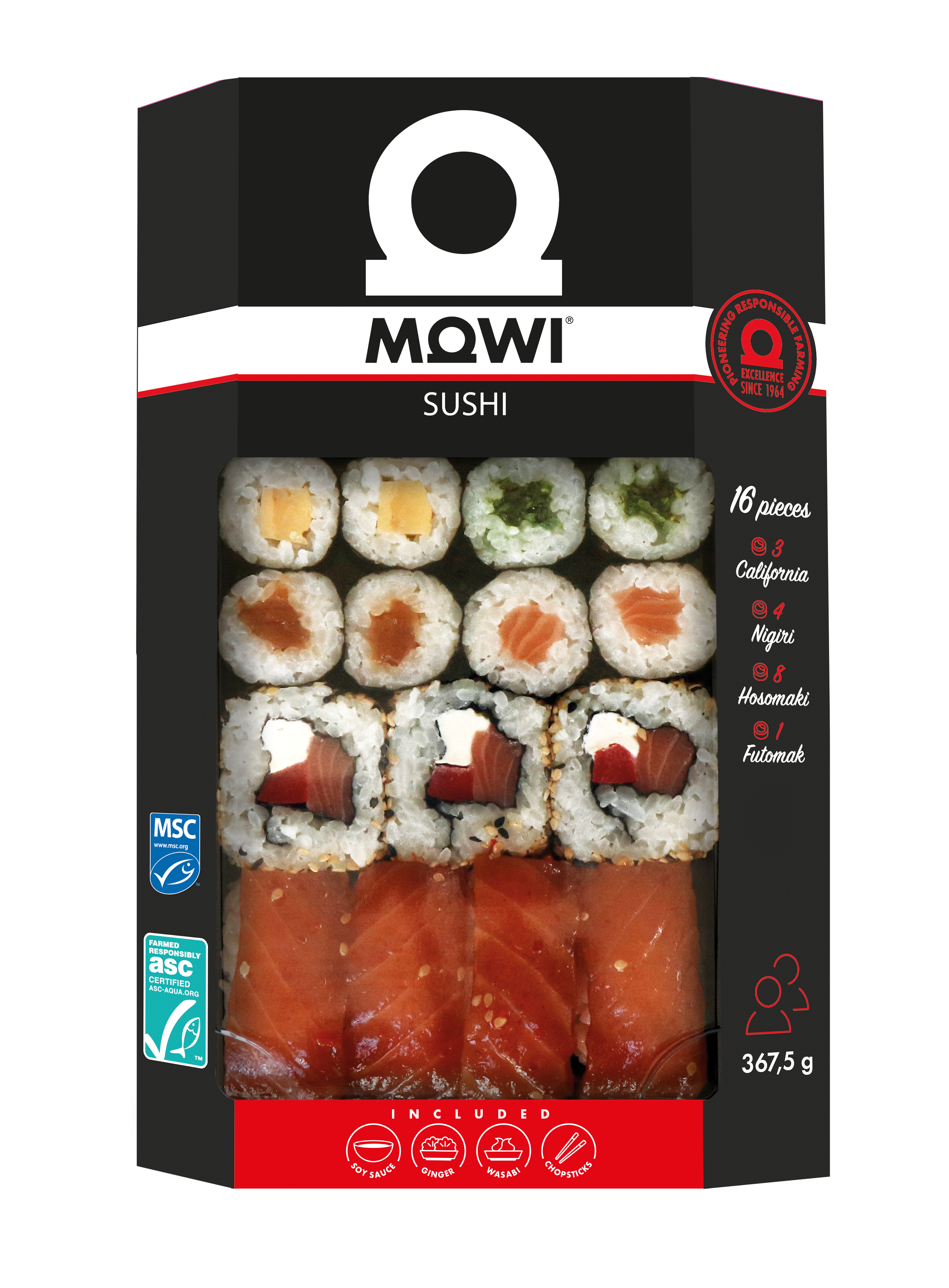 MOWI Sushi big set (zestaw 16 szt.)