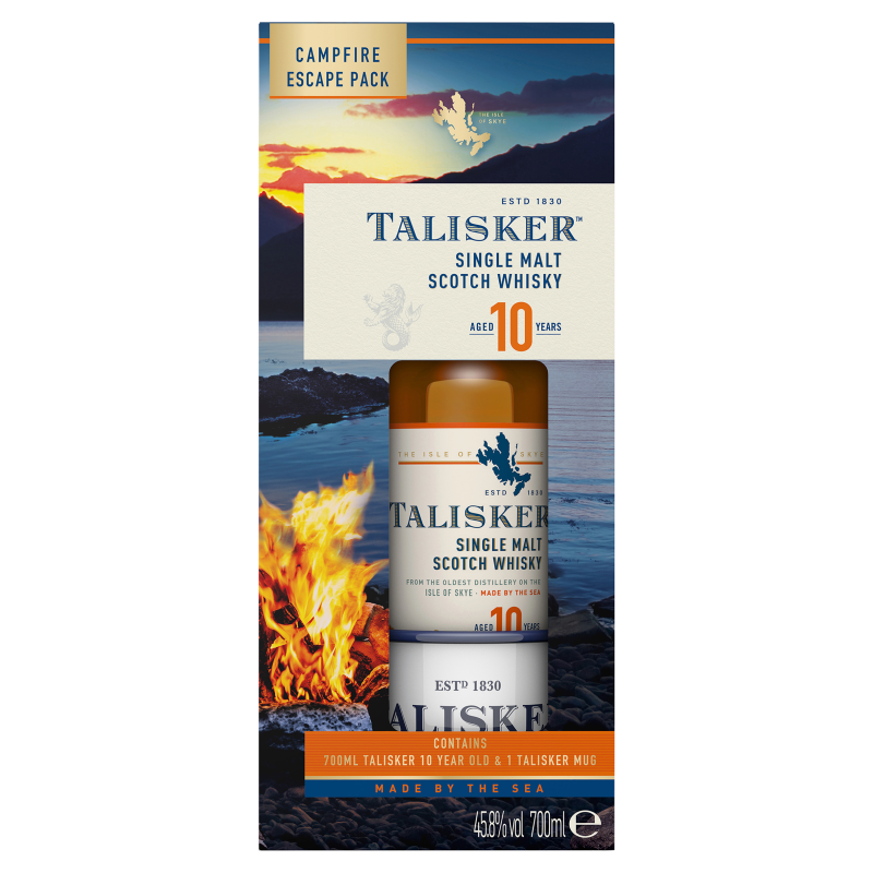TALISKER 10YO Single Malt Scotch Whisky + kubek