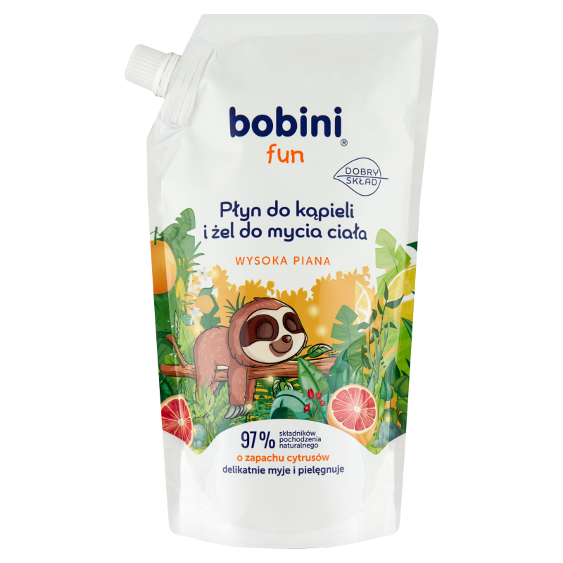 BOBINI Płyn do kąpieli i żel do mycia o zapachu cytrusów