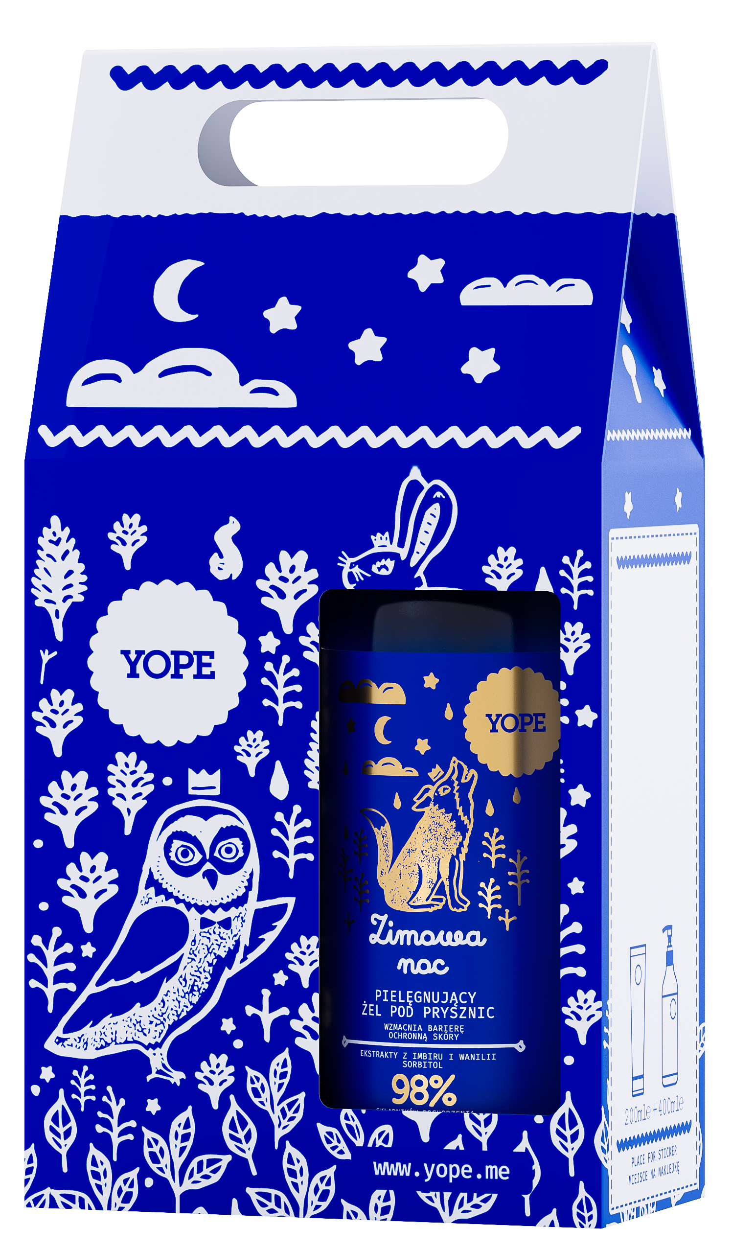 YOPE ZESTAW Zimowa Noc: żel pod prysznic + balsam