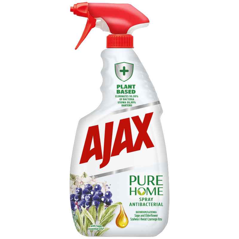 AJAX Pure Home Płyn do czyszczenia i dezynfekcji szałwia i kwiat czarnego bzu frisco.pl