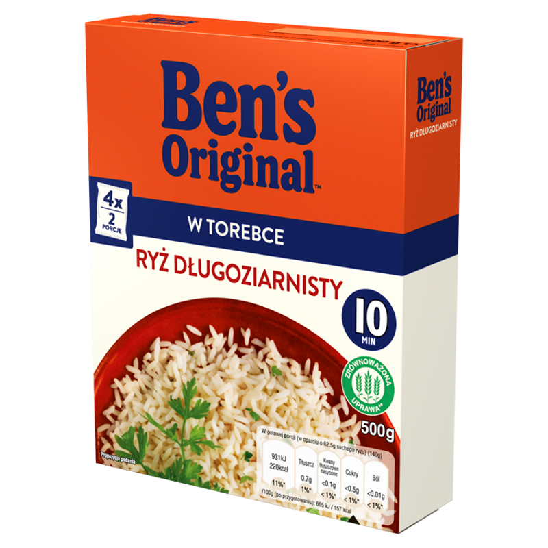 BEN'S ORIGINAL Ryż długoziarnisty (4x125g)