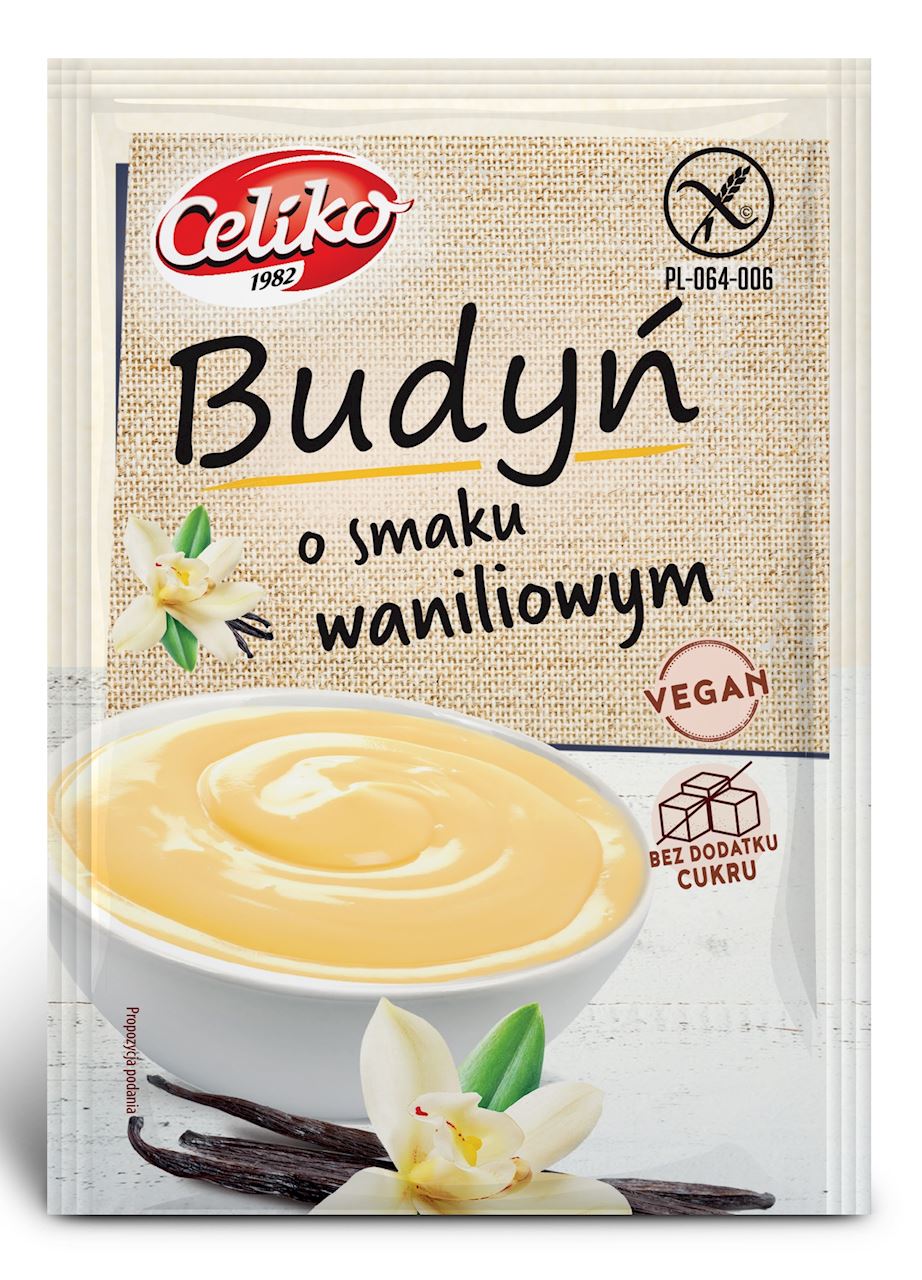 CELIKO Budyń o smaku waniliowym (bez cukru) bezglutenowy