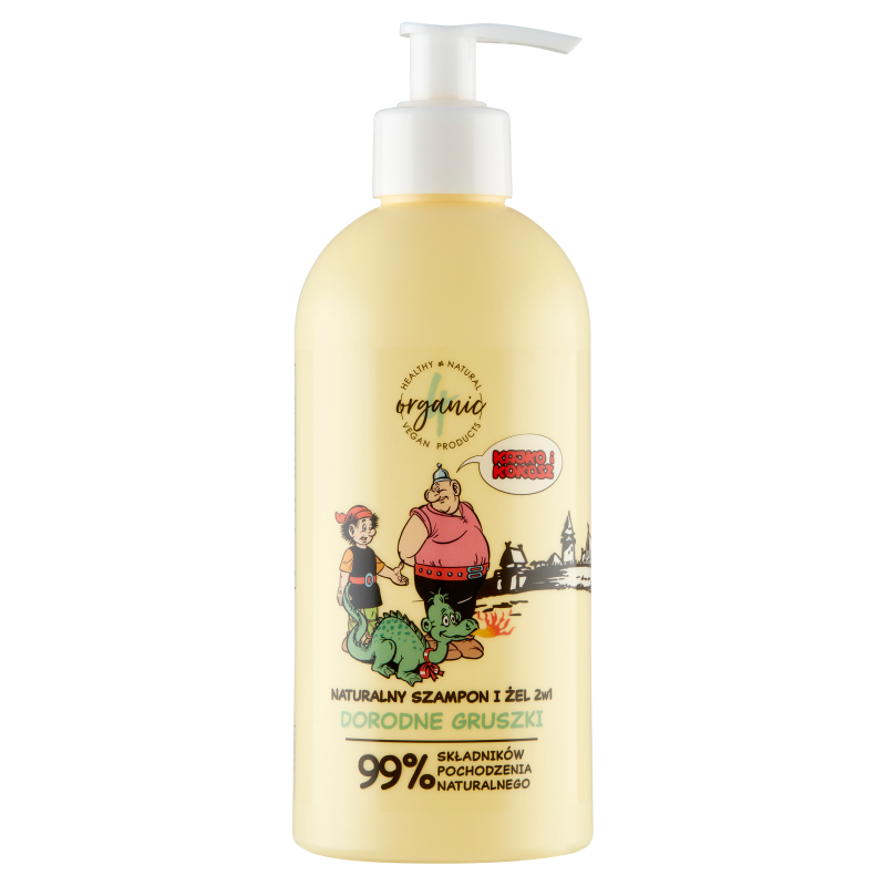 KAJKO I KOKOSZ Naturalny szampon i żel do mycia dla dzieci - Dorodne Gruszki 350 ml