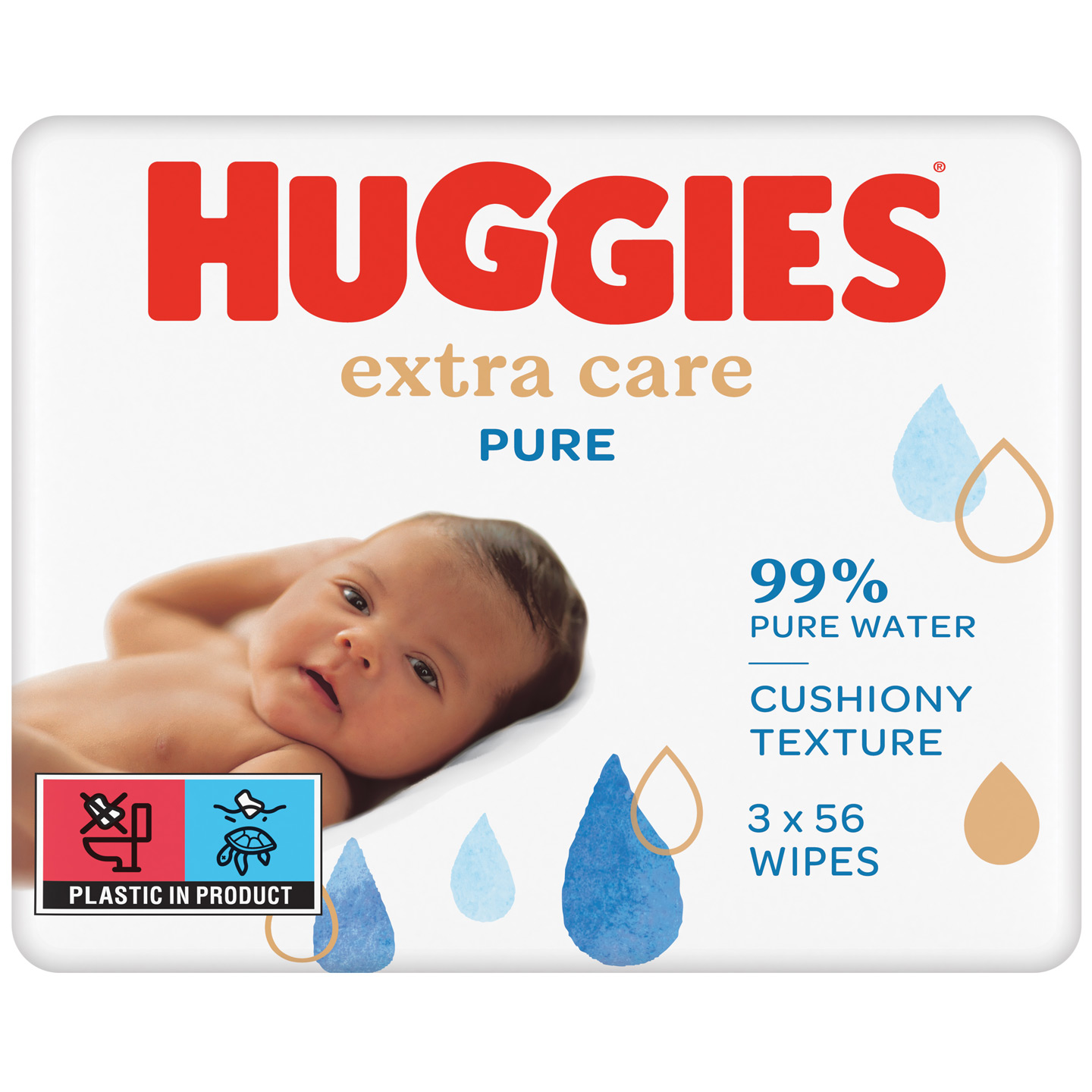 HUGGIES Chusteczki nawilżane dla dzieci 3x56 szt.