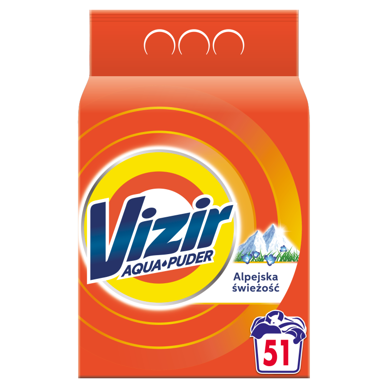 VIZIR Alpine Fresh Aqua Powder Proszek do prania białego, 51 prań frisco.pl