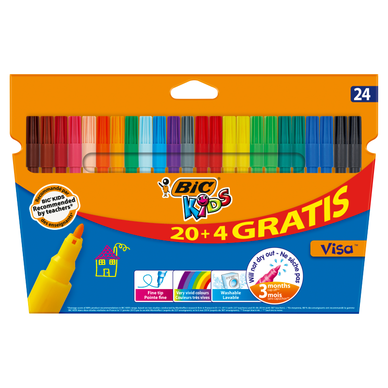 BIC Kids Flamastry 24 kolory