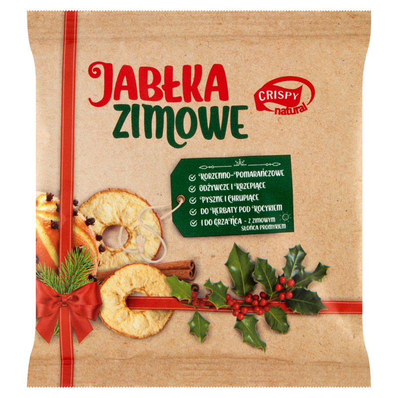 CRISPY Natural Suszone chipsy jabłkowe z dodatkiem zimowych przypraw