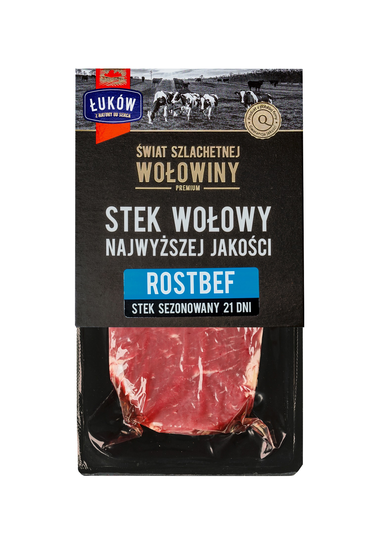 ŁUKÓW Stek wołowy top sirloin z rostbefu sezonowany (200g-300g)