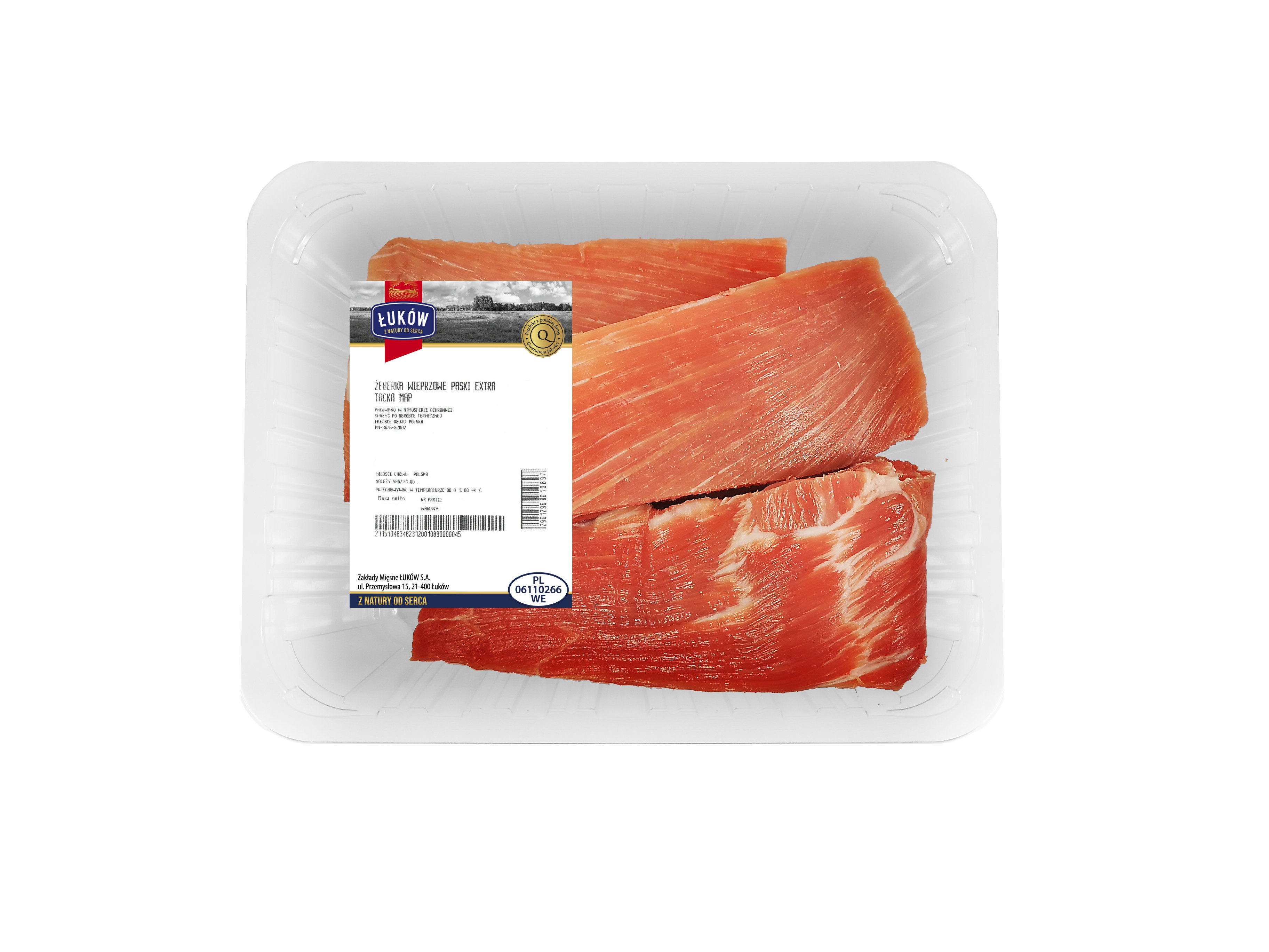 ŁUKÓW Żeberka wieprzowe paski extra (520g-780g)