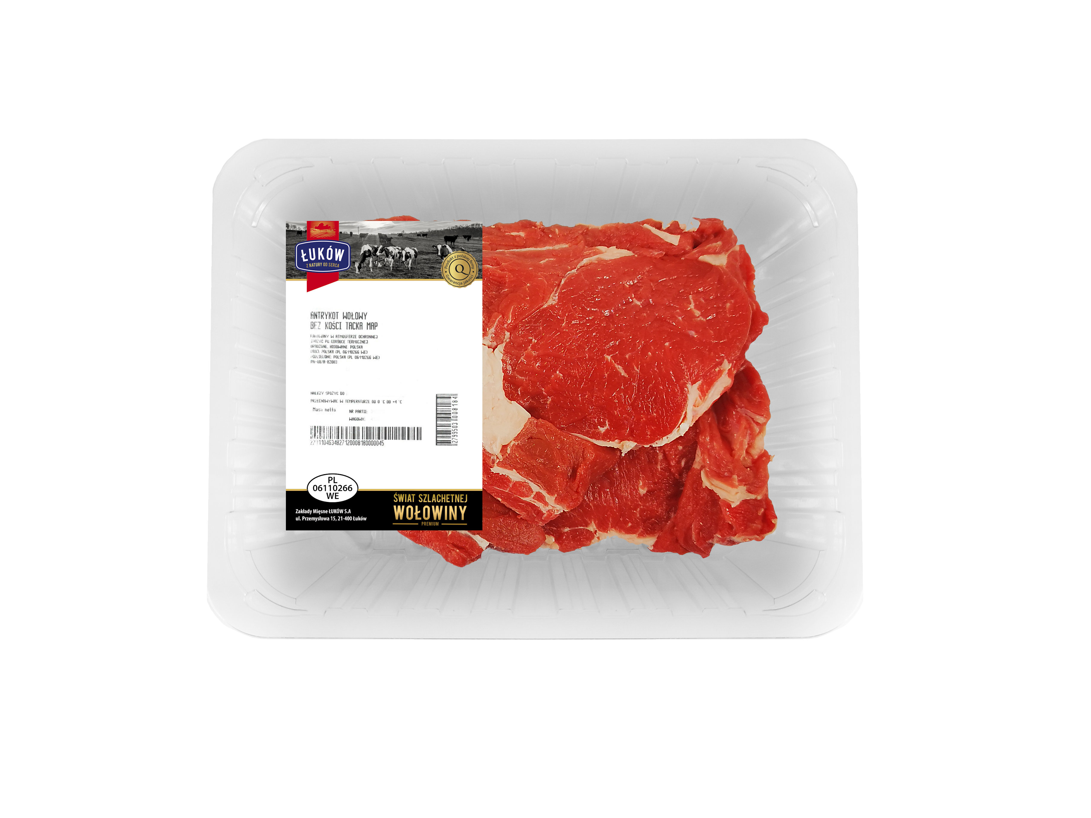 ŁUKÓW Antrykot wołowy bez kości (720g-1080g)