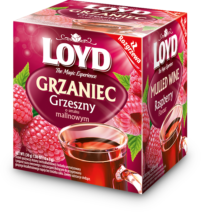 LOYD TEA Herbata Grzaniec Grzeszny o smaku malinowym 10 torebek ex. frisco.pl