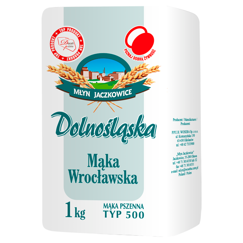 MŁYN JACZKOWICE Dolnośląska Mąka pszenna Wrocławska (typ 500)