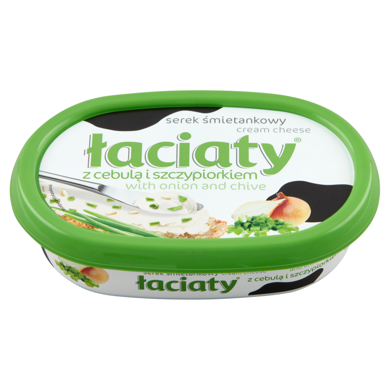 ŁACIATY Serek śmietankowy Łaciaty z cebulą i szczypiorkiem frisco.pl