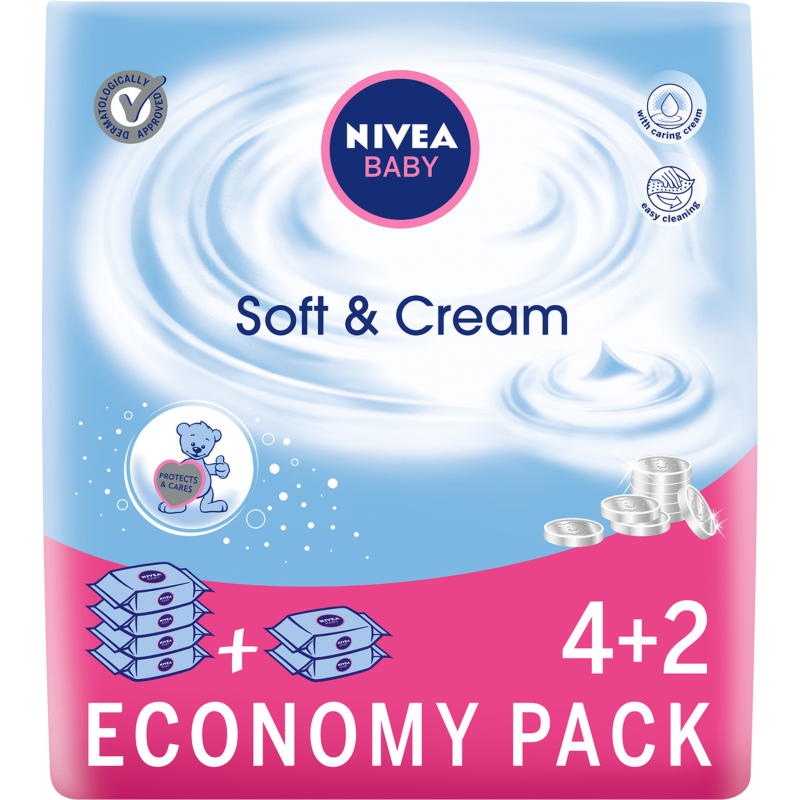 NIVEA Baby Chusteczki Soft & Cream 6x63 szt. frisco.pl