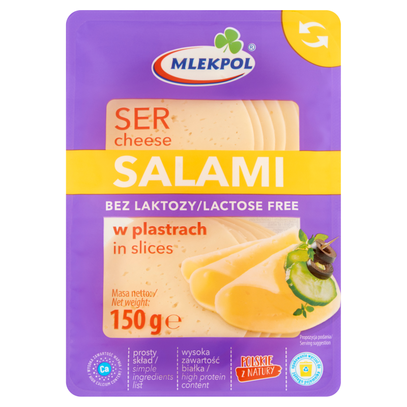 MLEKPOL Ser Salami bez laktozy plastry