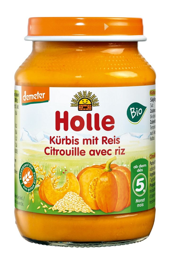 HOLLE Obiadek dynia z ryżem - po 5 miesiącu BIO