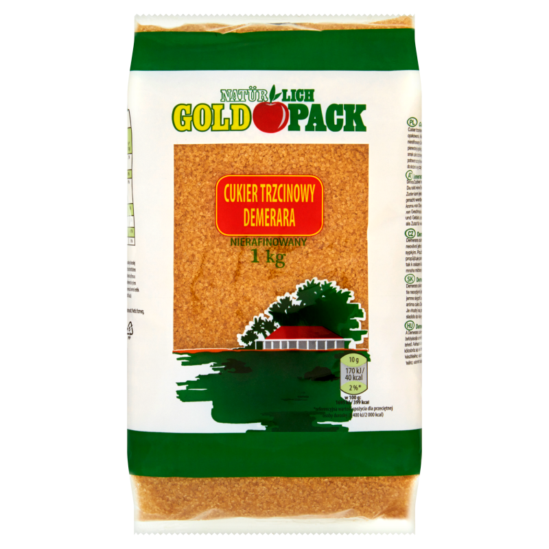 GOLD PACK Cukier trzcinowy Demerara (nierafinowany) frisco.pl