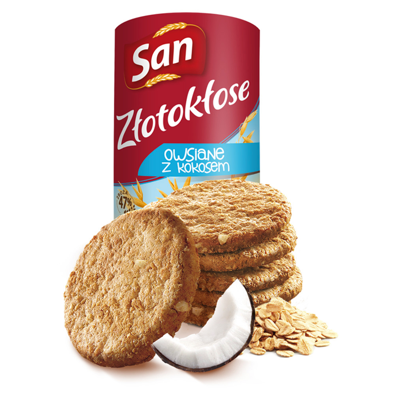 SAN Złotokłose Ciastka owsiane z kokosem