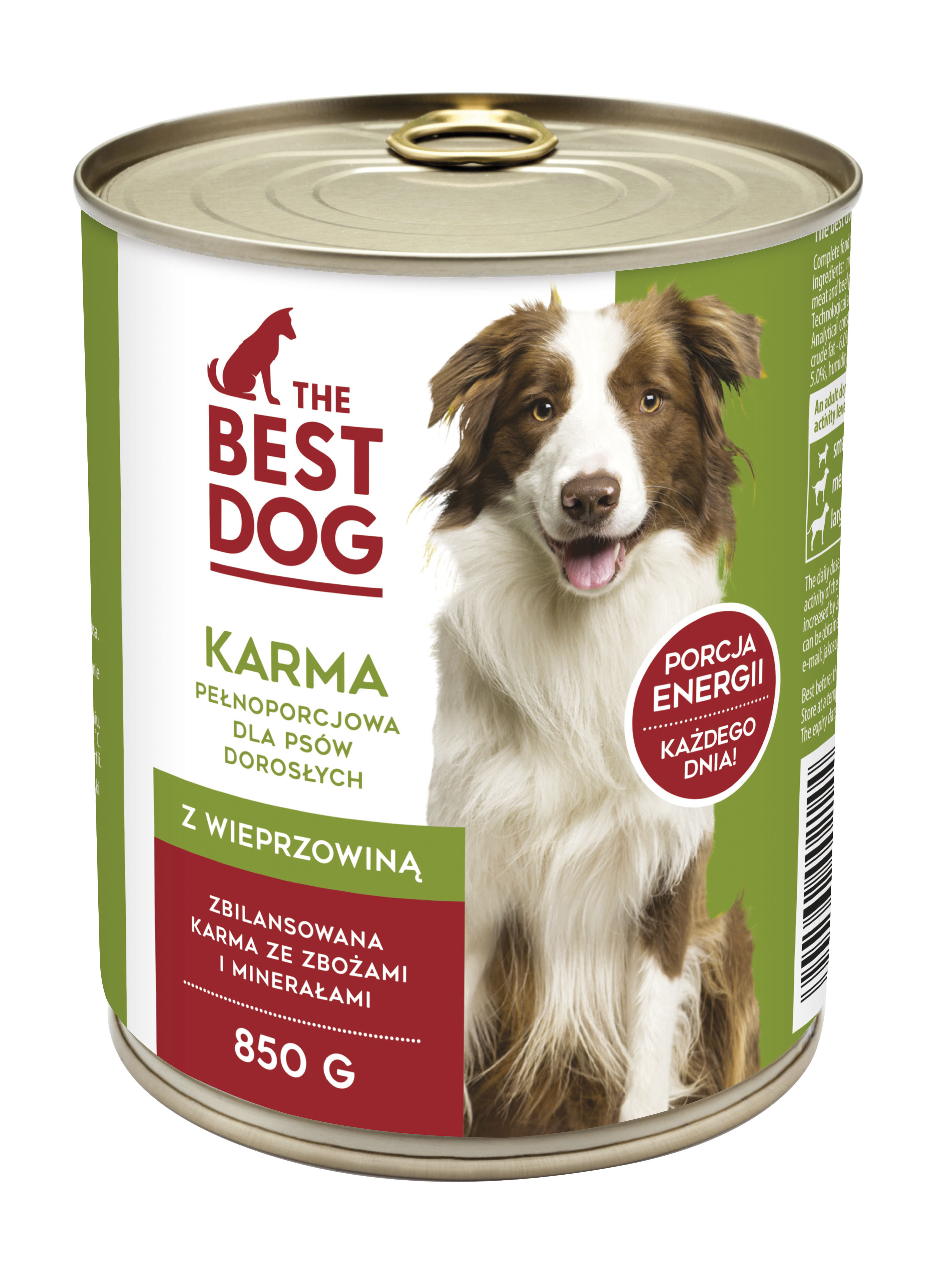 THE BEST DOG Karma dla psa z wieprzowiną