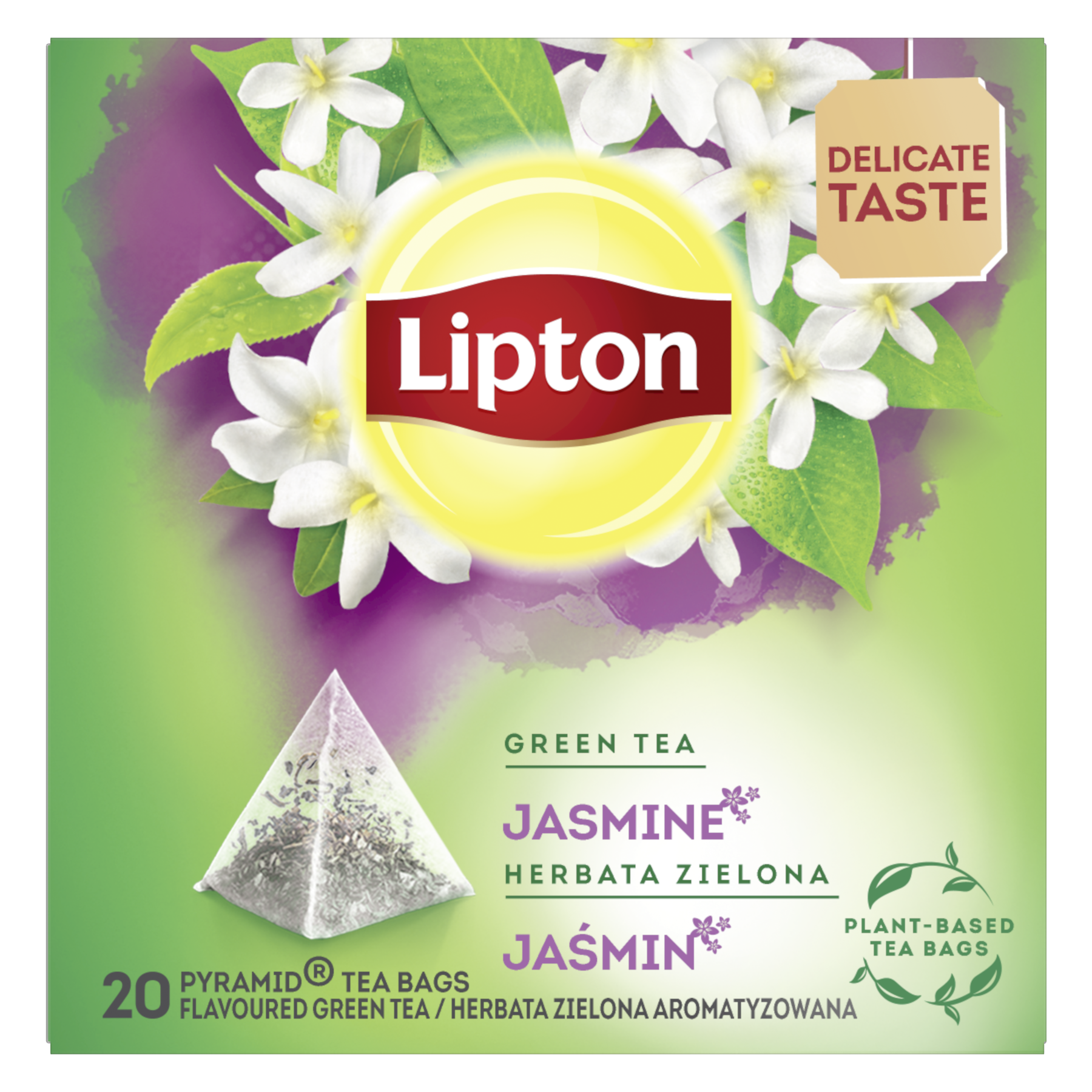 LIPTON Herbata zielona aromatyzowana Jaśmin 20 piramidek frisco.pl