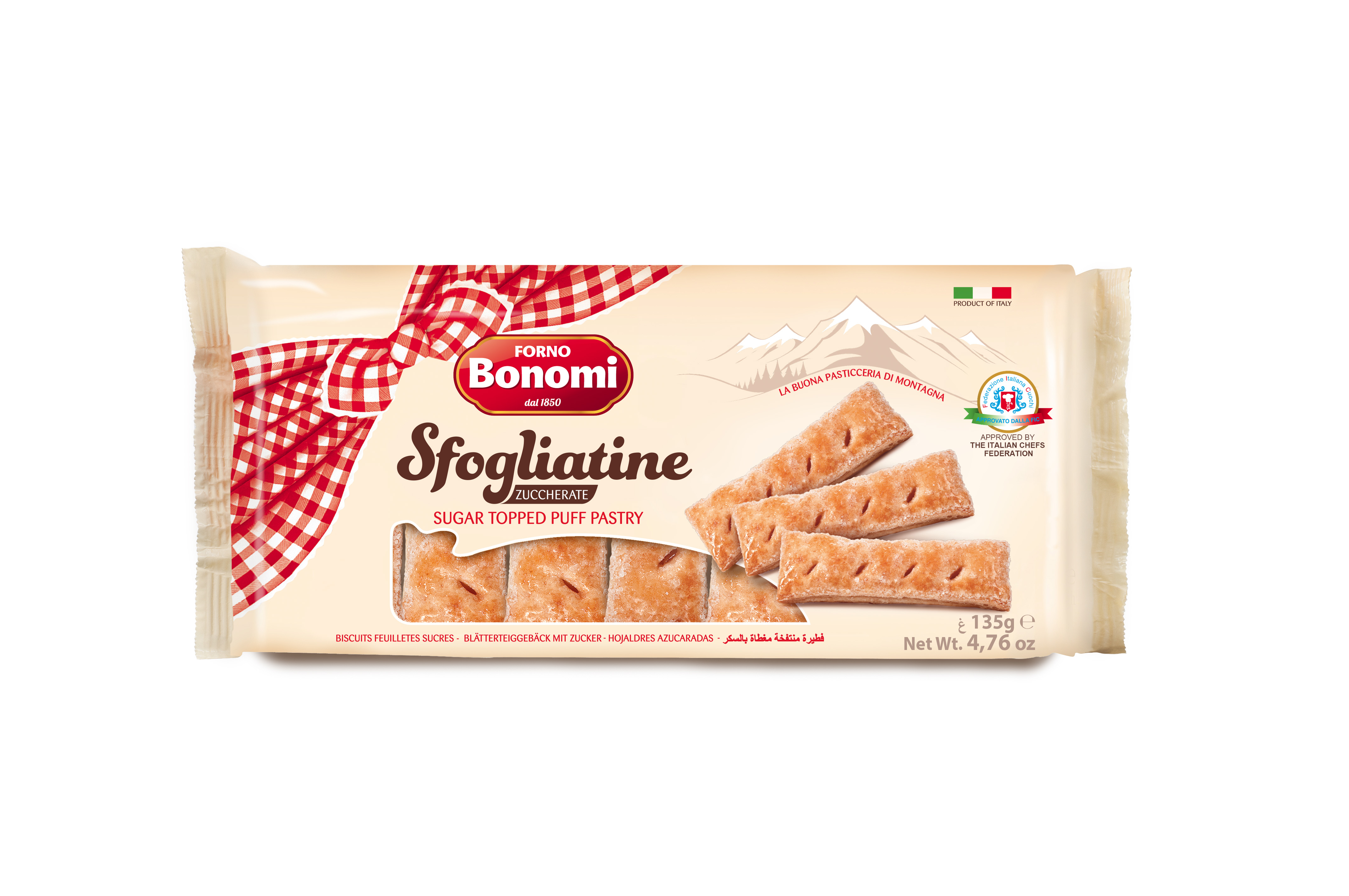 BONOMI Ciasteczka Sfogliatine z cukrem