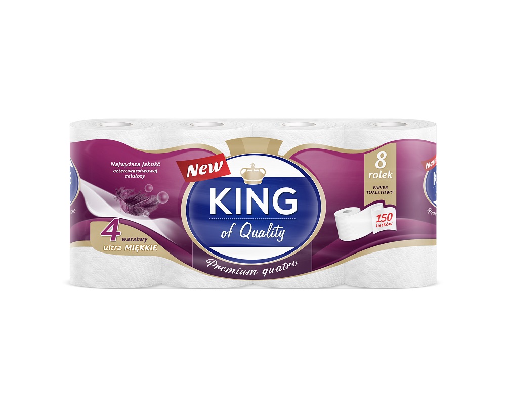 KING OF QUALITY PREMIUM QUATRO Papier toaletowy 8 szt.