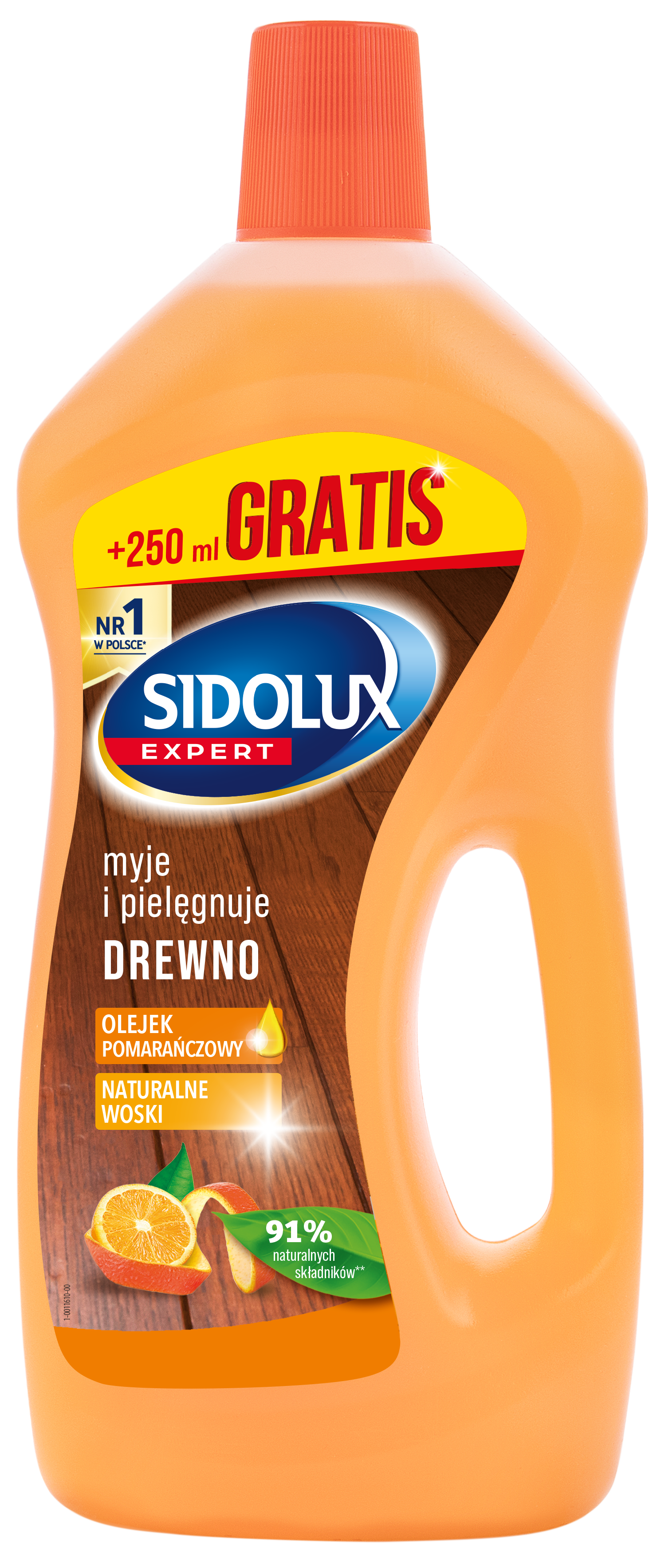 SIDOLUX EXPERT Płyn do mycia drewna z olejkiem pomarańczowym 750ml + 250 ml gratis