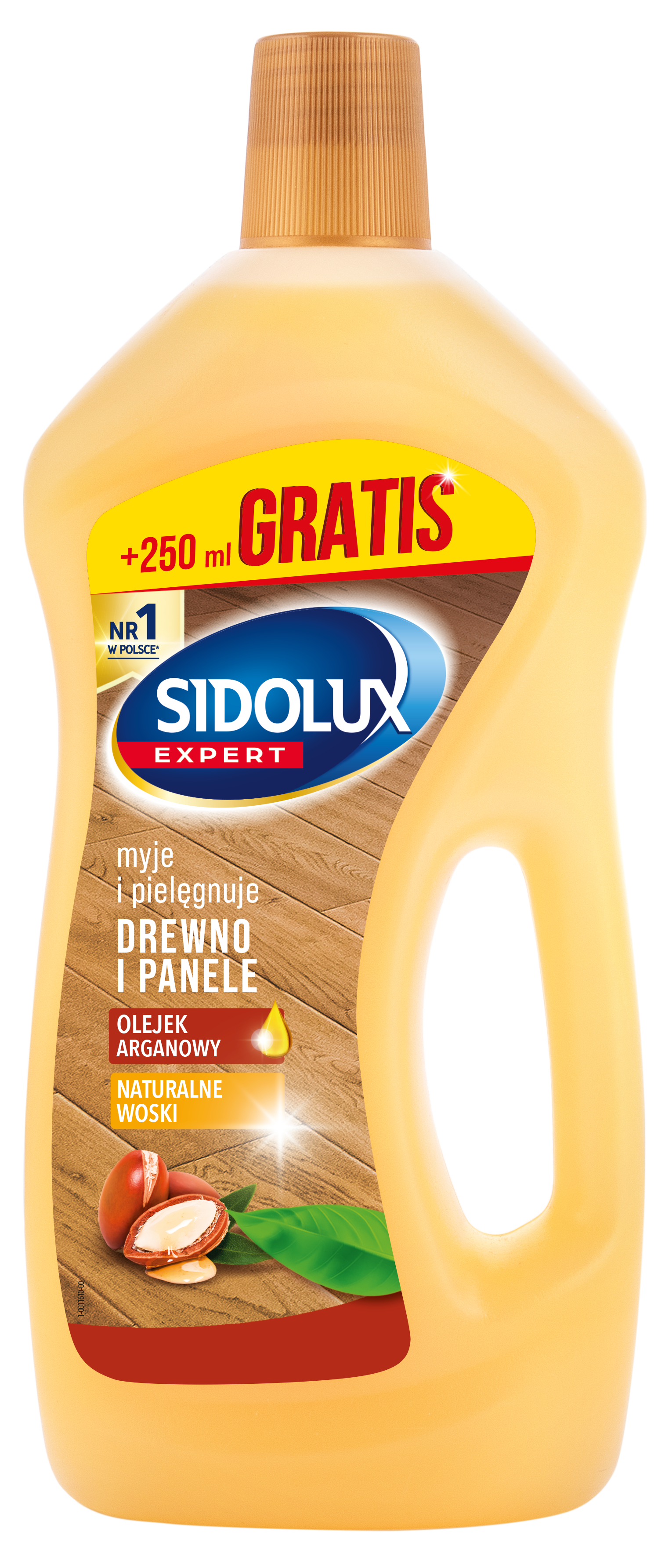 SIDOLUX EXPERT Płyn do mycia paneli i drewna z olejkiem arganowym 750ml + 250 ml gratis