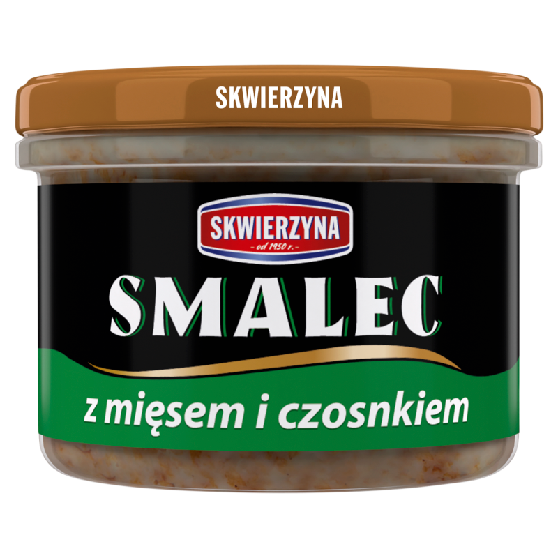 SKWIERZYNA Smalec z mięsem i czosnkiem w słoiku