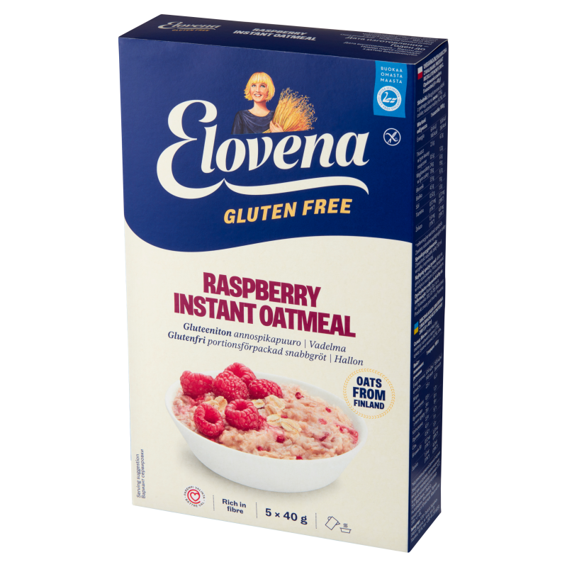 Elovena Płatki owsiane z malinami bezglutenowe