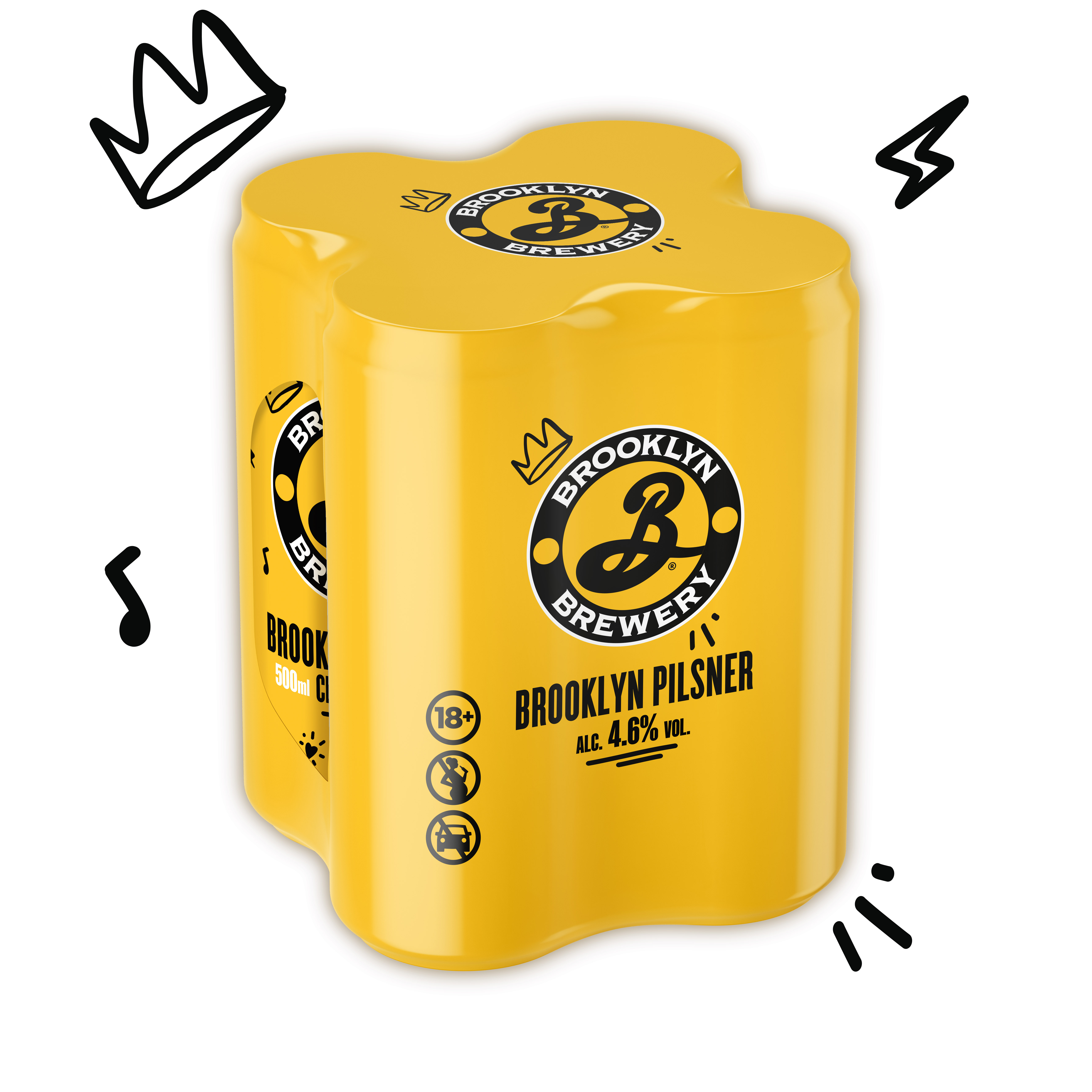 BROOKLYN BREWERY Crisp Lager Piwo 4x500ml (puszka)