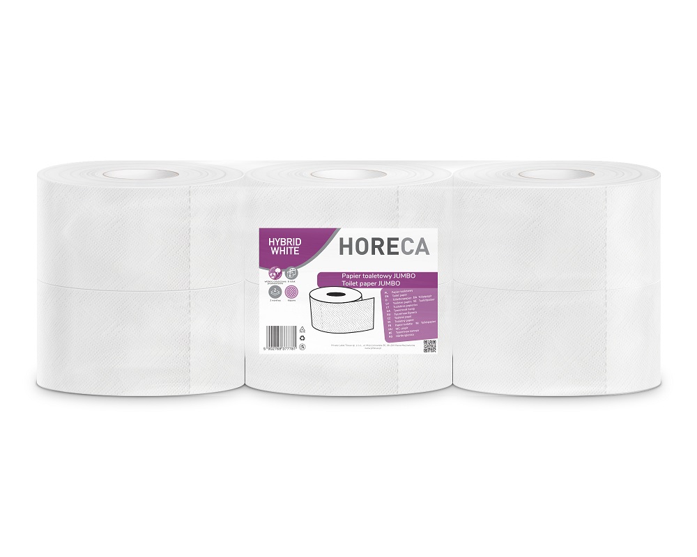 JUMBO HORECA HYBRID WHITE Papier toaletowy typ 500/17 6 szt.