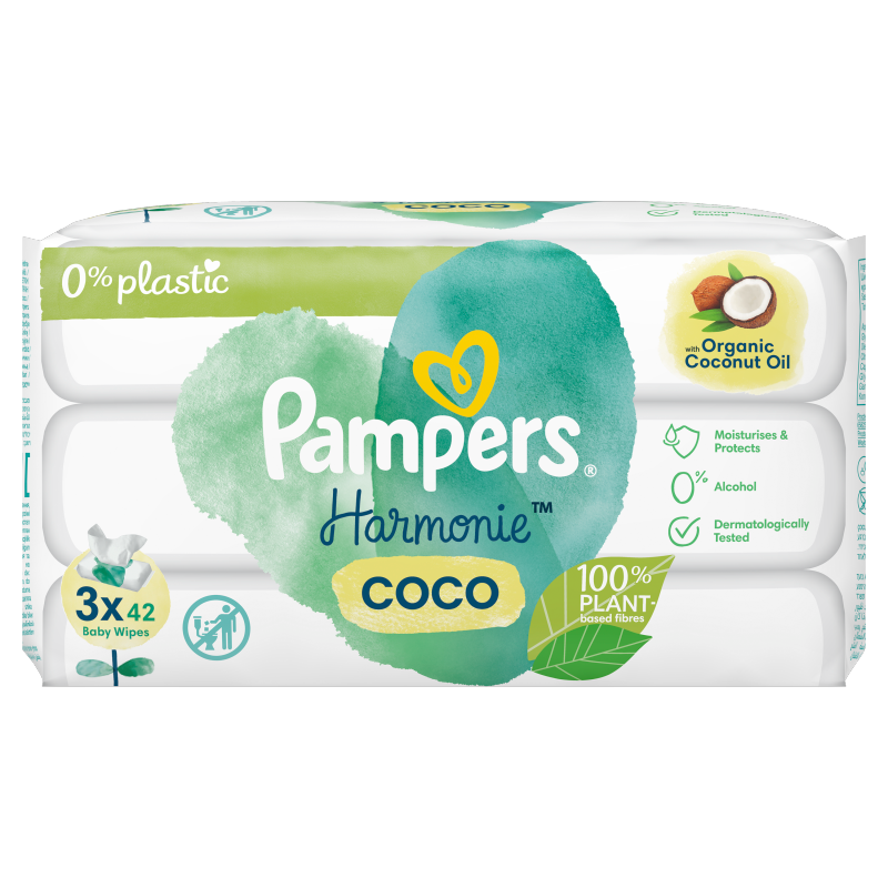 PAMPERS Harmonie Chusteczki nawilżane 3x42 szt. frisco.pl