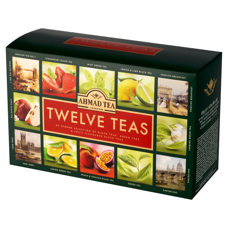 AHMAD TEA Twelve Teas Zestaw aromatyzowanych herbat 60 torebek (saszetki)