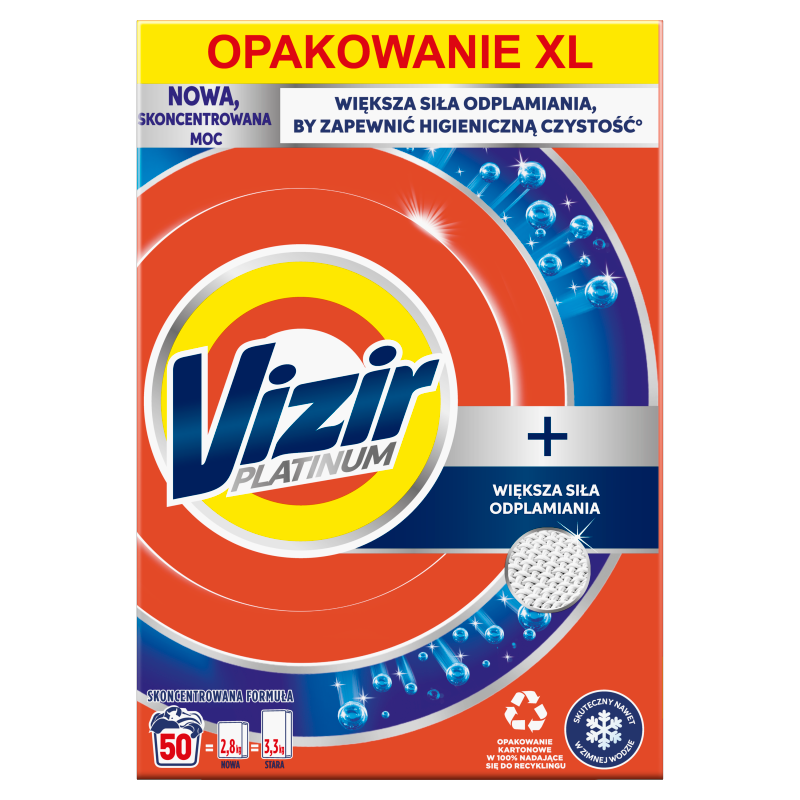 VIZIR PLATINUM Proszek do prania z dodatkową mocą usuwania plam 50 prań frisco.pl