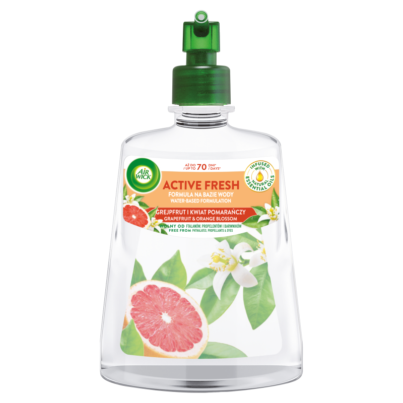 AIR WICK Active Fresh Wkład do automatycznego odświeżacza powietrza Grejpfrut I Kwiat Pomarańczy/Grapefruit & Orange Blossom frisco.pl