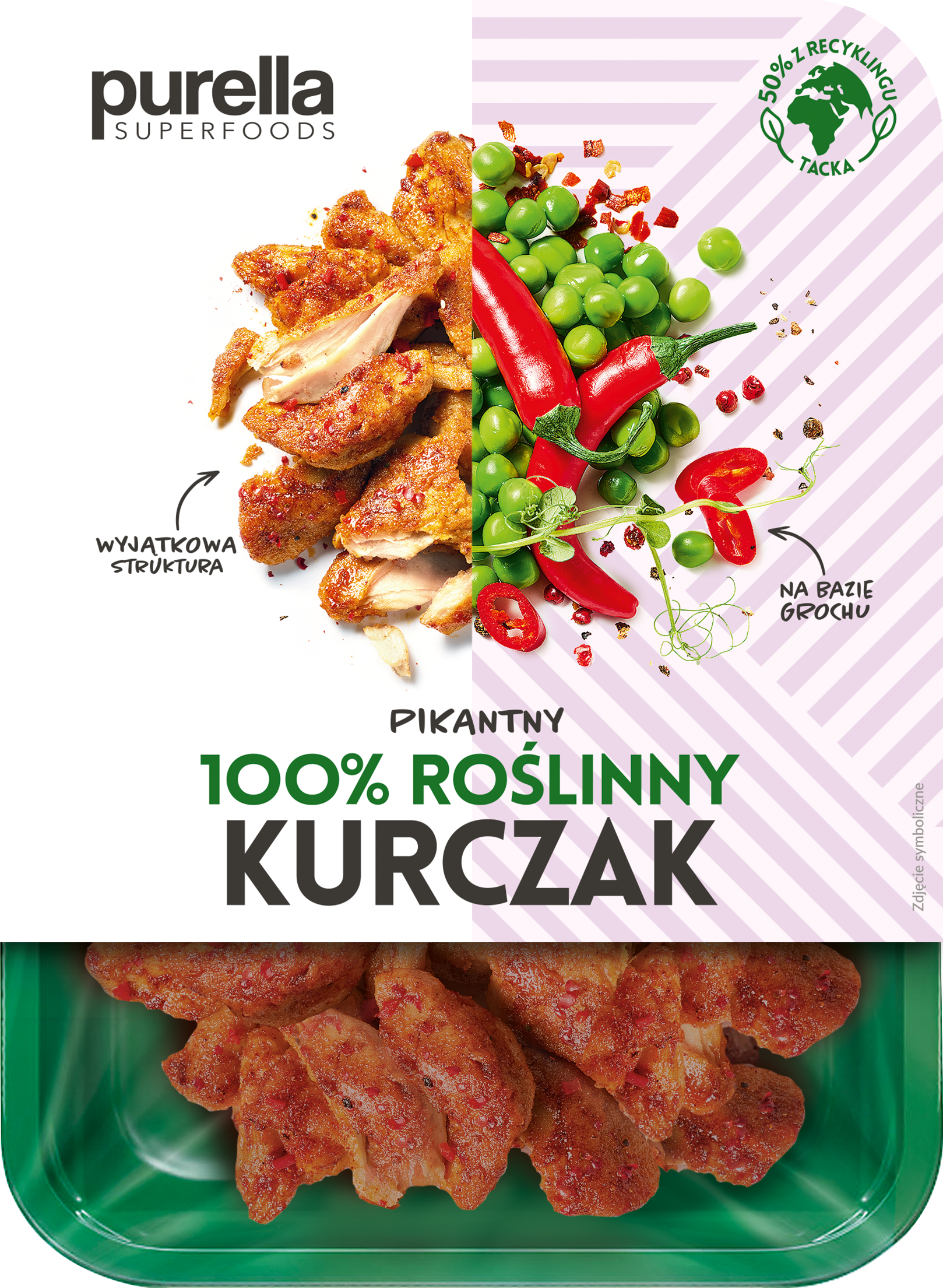 PURELLA SUPERFOODS Kurczak roślinny pikantny
